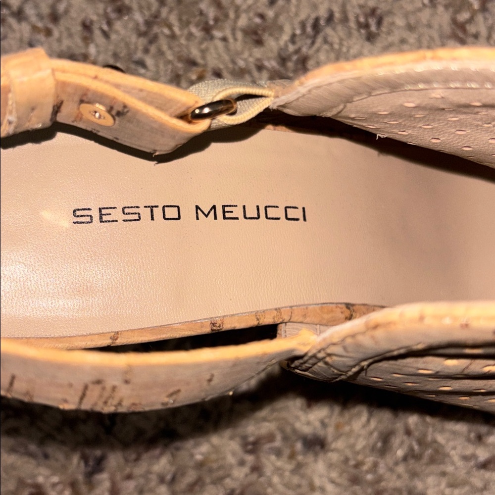 SESTO MEUCCI- Lansa cork sling backs - Picture 4 of 5